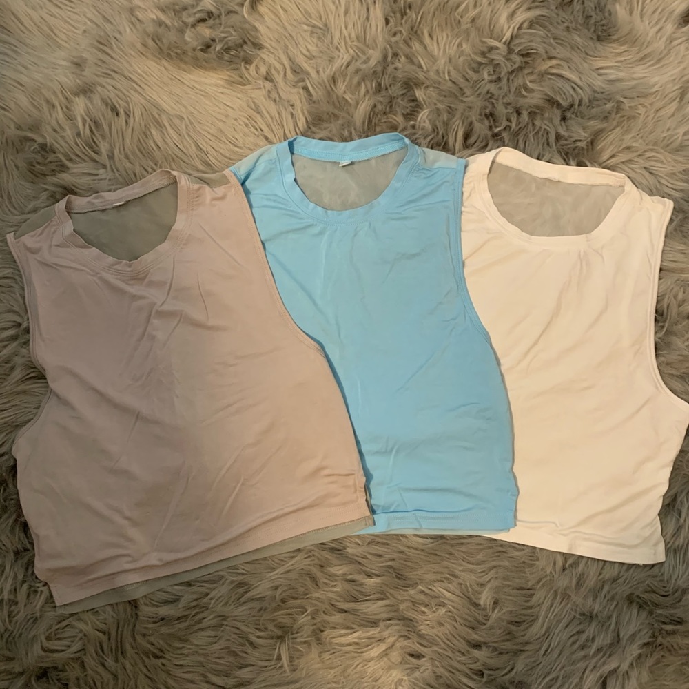Lot of 3 workout crop tanks